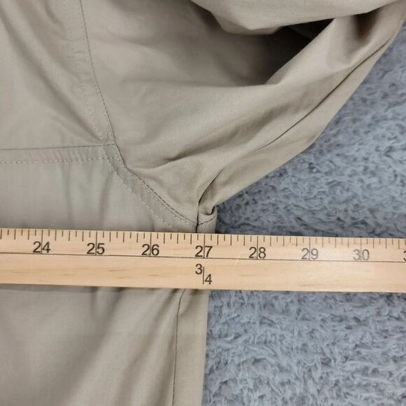 Chaps Ralph Lauren Jacket Mens XL Tan Packable Hood Vintage 90s Classic Logo - Picture 15 of 16